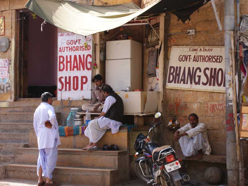 Bhang shop in India