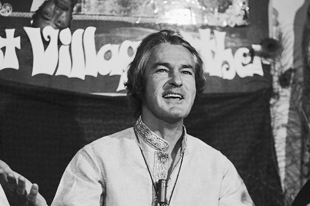 A picture of Timothy Leary in the 70s at Coffeeshop Guru