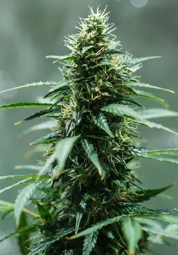 Sorbet #4 marijuana strain growing tall large bud outdoors. Grown from Sorbet #4 seeds by DNA Genetics